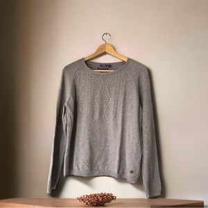 2/$30 Mexx Gray Crew Neck Sweater With Aztec Designs